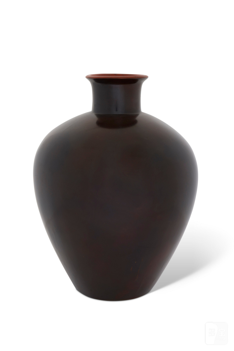可能爲清十九世紀 黑漆陶瓷胎瓶  POSSIBLY CHINA, QING DYNASTY, 19TH CENTURY - 图2